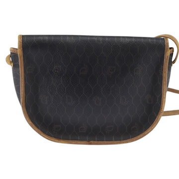 Christian Dior Honeycomb Canvas Shoulder Bag PVC Black Auth 148247 - 0