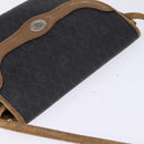 Christian Dior Honeycomb Canvas Shoulder Bag PVC Black Auth 148247-6