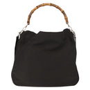 GUCCI Bamboo Shoulder Bag Nylon 2way Brown 001 3444 1577 Auth 148249-2