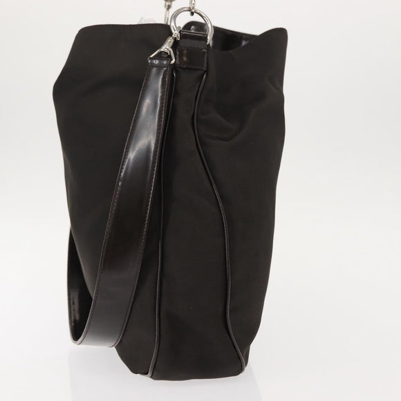 GUCCI Bamboo Shoulder Bag Nylon 2way Brown 001 3444 1577 Auth 148249