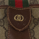 GUCCI GG Supreme Web Sherry Line Bag PVC Beige 001 754 6177 4021 Auth 148251-17