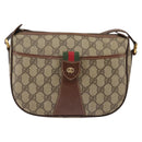 GUCCI GG Supreme Web Sherry Line Bag PVC Beige 001 754 6177 4021 Auth 148251-13
