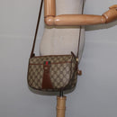 GUCCI GG Supreme Web Sherry Line Bag PVC Beige 001 754 6177 4021 Auth 148251-21