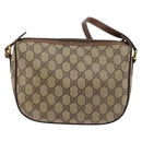 GUCCI GG Supreme Web Sherry Line Bag PVC Beige 001 754 6177 4021 Auth 148251-2