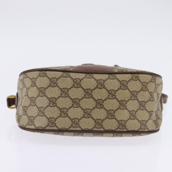 GUCCI GG Supreme Web Sherry Line Bag PVC Beige 001 754 6177 4021 Auth 148251