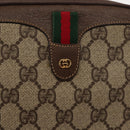 GUCCI GG Supreme Web Sherry Line Bag PVC Beige 007 58 6112 4023 Auth 148252-17