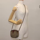 GUCCI GG Supreme Web Sherry Line Bag PVC Beige 007 58 6112 4023 Auth 148252-21