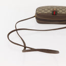 GUCCI GG Supreme Web Sherry Line Bag PVC Beige 007 58 6112 4023 Auth 148252-7