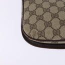 GUCCI GG Supreme Clutch Bag PVC Beige Gold Auth 148253-15