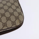 GUCCI GG Supreme Clutch Bag PVC Beige Gold Auth 148253-16