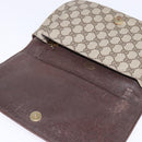 GUCCI GG Supreme Clutch Bag PVC Beige Gold Auth 148253-8