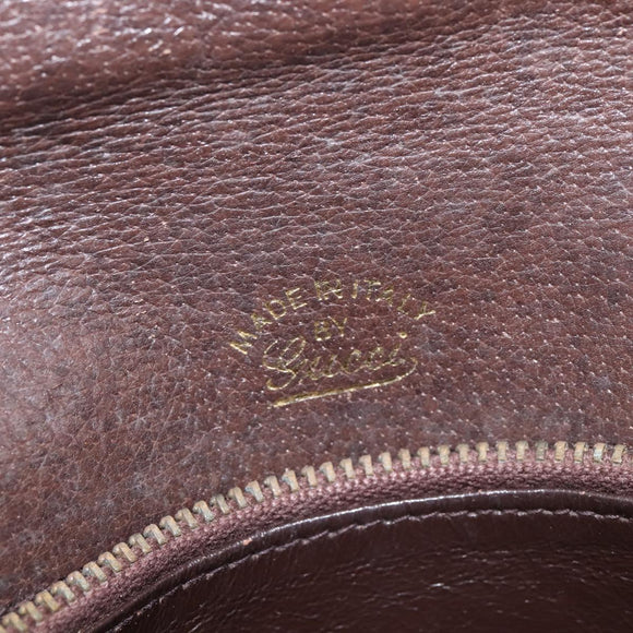 GUCCI GG Supreme Clutch Bag PVC Beige Gold Auth 148253