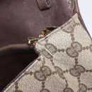 GUCCI GG Supreme Clutch Bag PVC Beige Gold Auth 148253-10