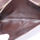 GUCCI GG Supreme Clutch Bag PVC Beige Gold Auth 148253-11