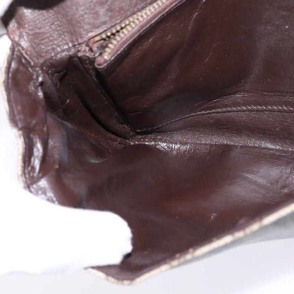 GUCCI GG Supreme Clutch Bag PVC Beige Gold Auth 148253