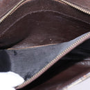 GUCCI GG Supreme Clutch Bag PVC Beige Gold Auth 148253-12