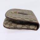 GUCCI GG Supreme Clutch Bag PVC Beige Gold Auth 148253-4