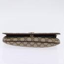 GUCCI GG Supreme Clutch Bag PVC Beige Gold Auth 148253-6