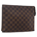 LOUIS VUITTON Damier Ebene Poche Toilette 26 Pouch N47543 LV Auth 148255-1