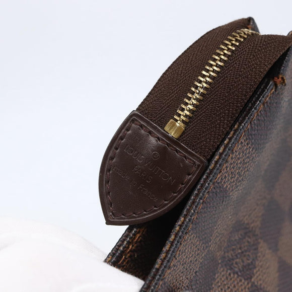 LOUIS VUITTON Damier Ebene Poche Toilette 26 Pouch N47543 LV Auth 148255