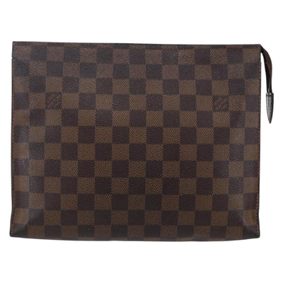 LOUIS VUITTON Damier Ebene Poche Toilette 26 Pouch N47543 LV Auth 148255 - 0