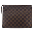 LOUIS VUITTON Damier Ebene Poche Toilette 26 Pouch N47543 LV Auth 148255-2