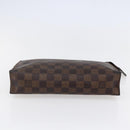 LOUIS VUITTON Damier Ebene Poche Toilette 26 Pouch N47543 LV Auth 148255-6