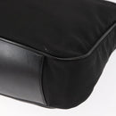 GUCCI Bamboo Shoulder Bag Nylon 2way Black Silver 001 1638 1705 Auth 148258-17