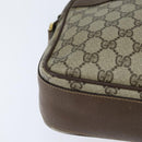 GUCCI GG Supreme Web Sherry Line Shoulder Bag PVC Beige Red Auth 148262-14