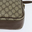 GUCCI GG Supreme Web Sherry Line Shoulder Bag PVC Beige Red Auth 148262-15