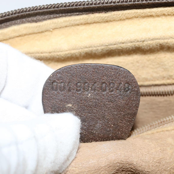 GUCCI GG Supreme Web Sherry Line Shoulder Bag PVC Beige Red Auth 148262