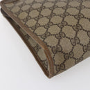 GUCCI GG Supreme Clutch Bag PVC Beige Gold 97 01 038 Auth 148263-16