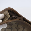 GUCCI GG Supreme Clutch Bag PVC Beige Gold 97 01 038 Auth 148263-8