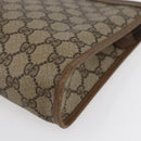 GUCCI GG Supreme Clutch Bag PVC Beige Gold 97 01 038 Auth 148263-7