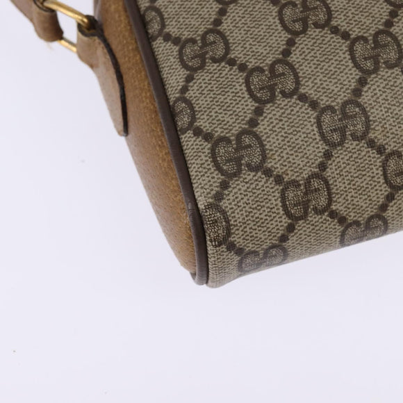 GUCCI GG Supreme Web Sherry Line Shoulder Bag PVC Beige 116 02 089 Auth 148264