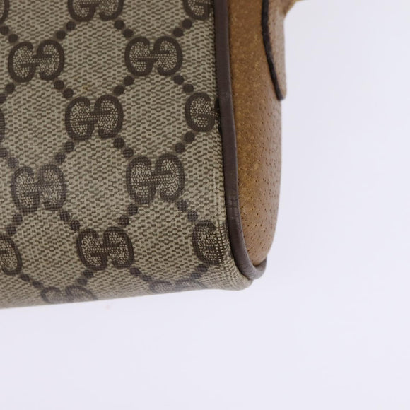 GUCCI GG Supreme Web Sherry Line Shoulder Bag PVC Beige 116 02 089 Auth 148264