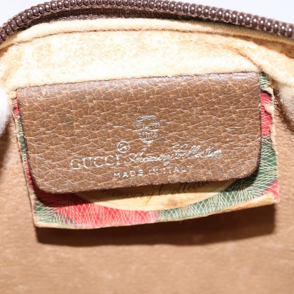 GUCCI GG Supreme Web Sherry Line Shoulder Bag PVC Beige 116 02 089 Auth 148264