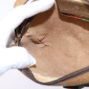 GUCCI GG Supreme Web Sherry Line Shoulder Bag PVC Beige 116 02 089 Auth 148264-21