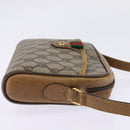 GUCCI GG Supreme Web Sherry Line Shoulder Bag PVC Beige 116 02 089 Auth 148264-4