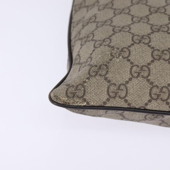 GUCCI GG Supreme Shoulder Bag PVC Beige 141626 Auth 148265