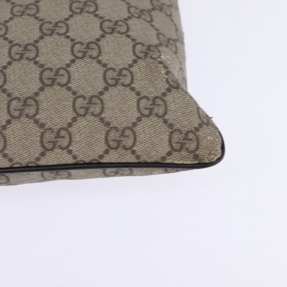 GUCCI GG Supreme Shoulder Bag PVC Beige 141626 Auth 148265