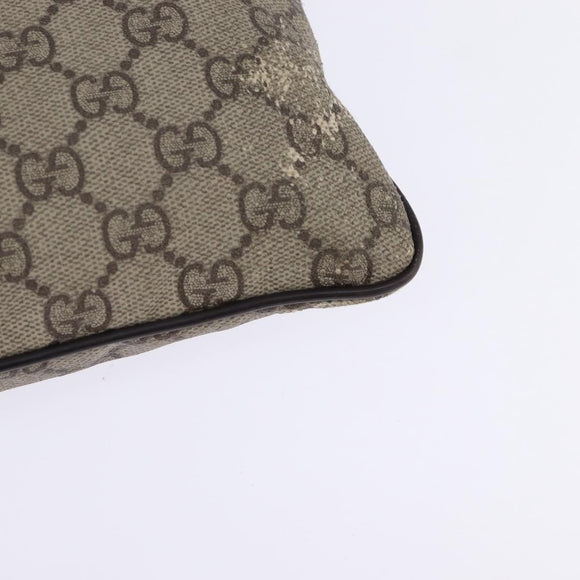 GUCCI GG Supreme Shoulder Bag PVC Beige 141626 Auth 148265