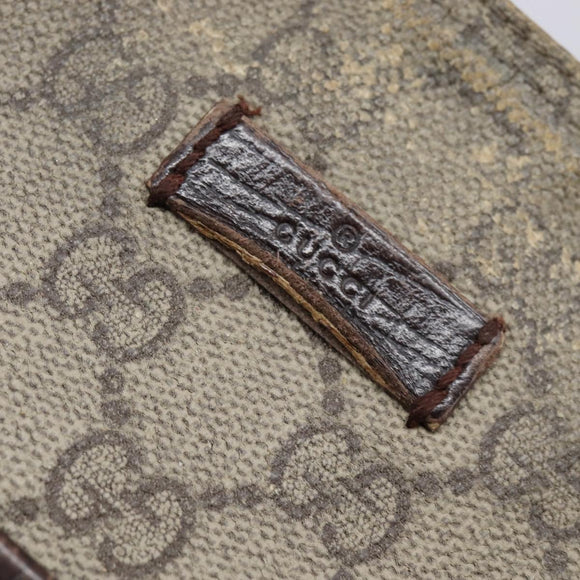 GUCCI GG Supreme Shoulder Bag PVC Beige 141626 Auth 148265