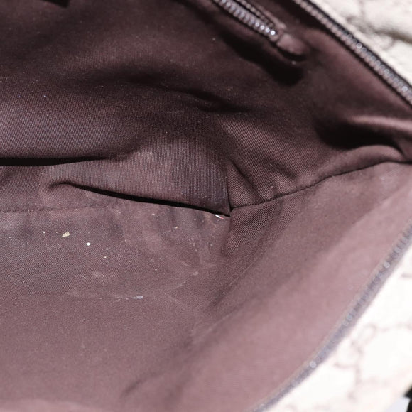 GUCCI GG Supreme Shoulder Bag PVC Beige 141626 Auth 148265