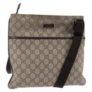 GUCCI GG Supreme Shoulder Bag PVC Beige 141626 Auth 148265-1