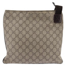 GUCCI GG Supreme Shoulder Bag PVC Beige 141626 Auth 148265-2