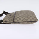 GUCCI GG Supreme Shoulder Bag PVC Beige 141626 Auth 148265-3