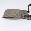 GUCCI GG Supreme Shoulder Bag PVC Beige 141626 Auth 148265-4