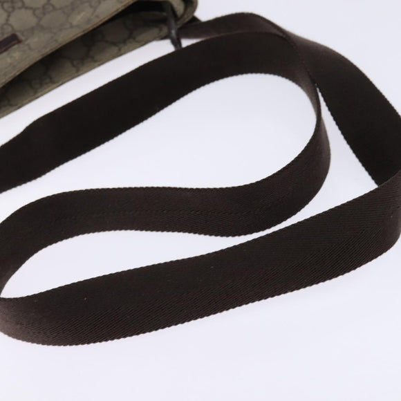 GUCCI GG Supreme Shoulder Bag PVC Beige 141626 Auth 148265