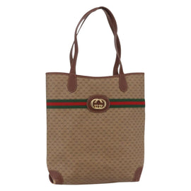 GUCCI Micro GG Supreme Web Sherry Line Bag PVC Beige 002 123 0131 Auth 148270